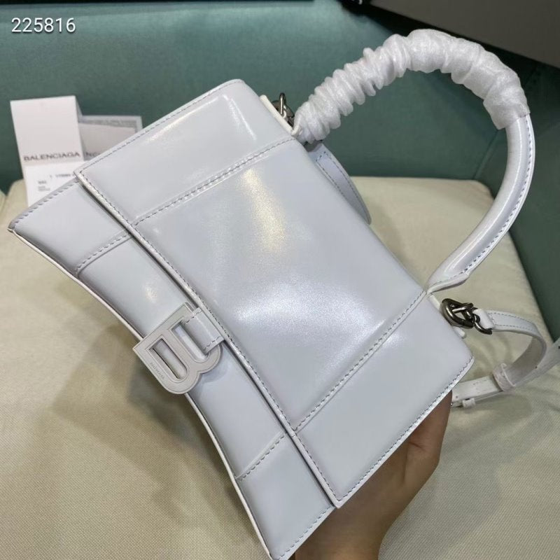 Balenciaga White Hourglass Tote Bag BLCG0178