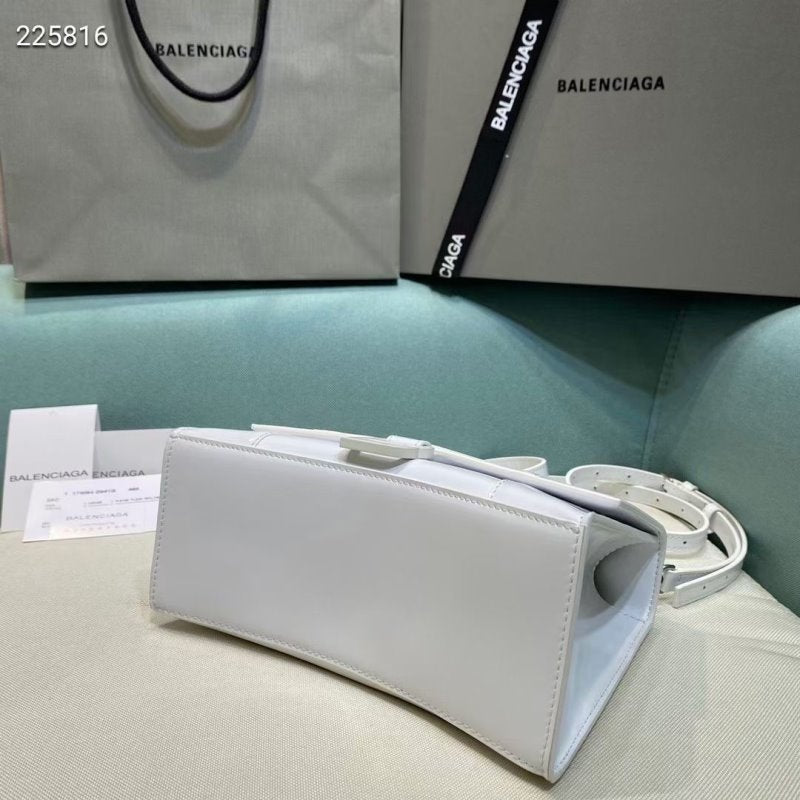 Balenciaga White Hourglass Tote Bag BLCG0178