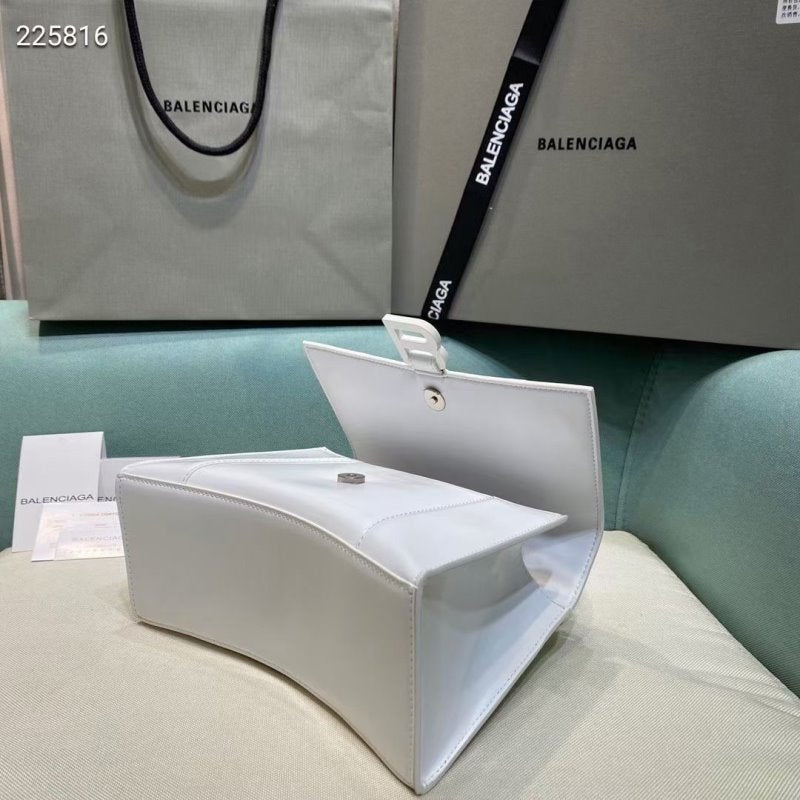 Balenciaga White Hourglass Tote Bag BLCG0178