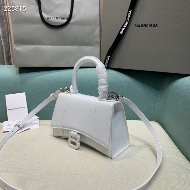 Balenciaga White Hourglass Tote Bag BLCG0179