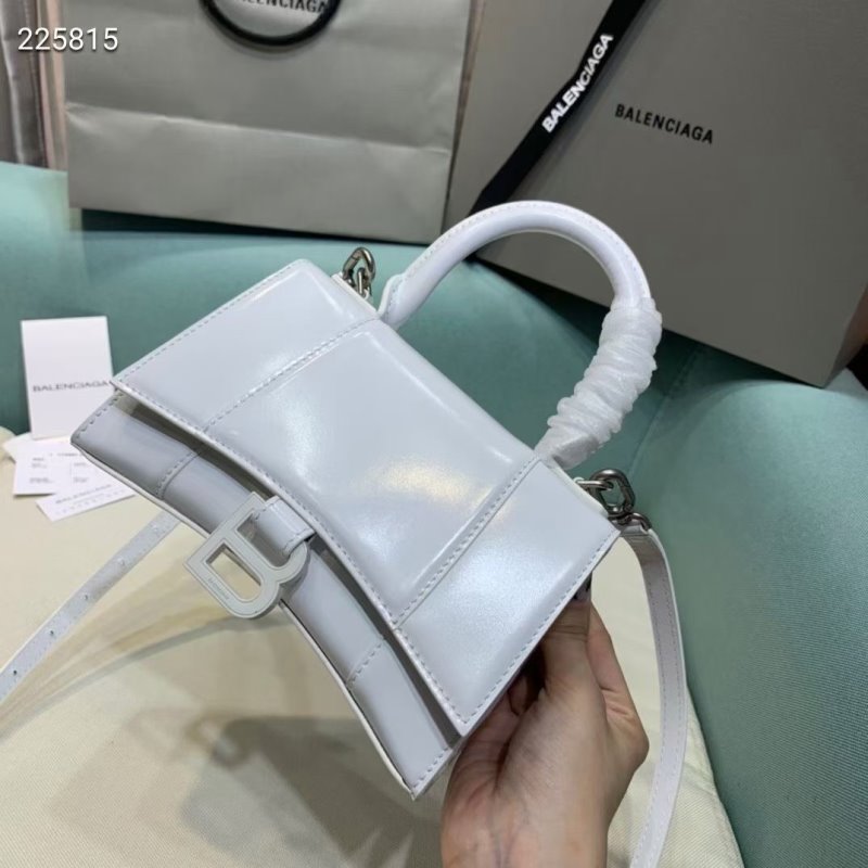 Balenciaga White Hourglass Tote Bag BLCG0179