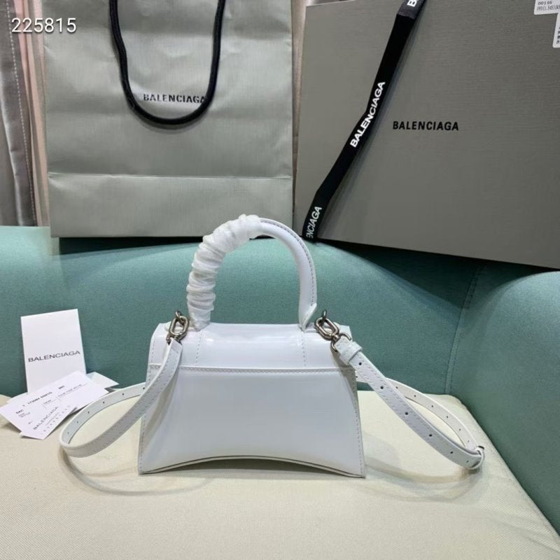 Balenciaga White Hourglass Tote Bag BLCG0179