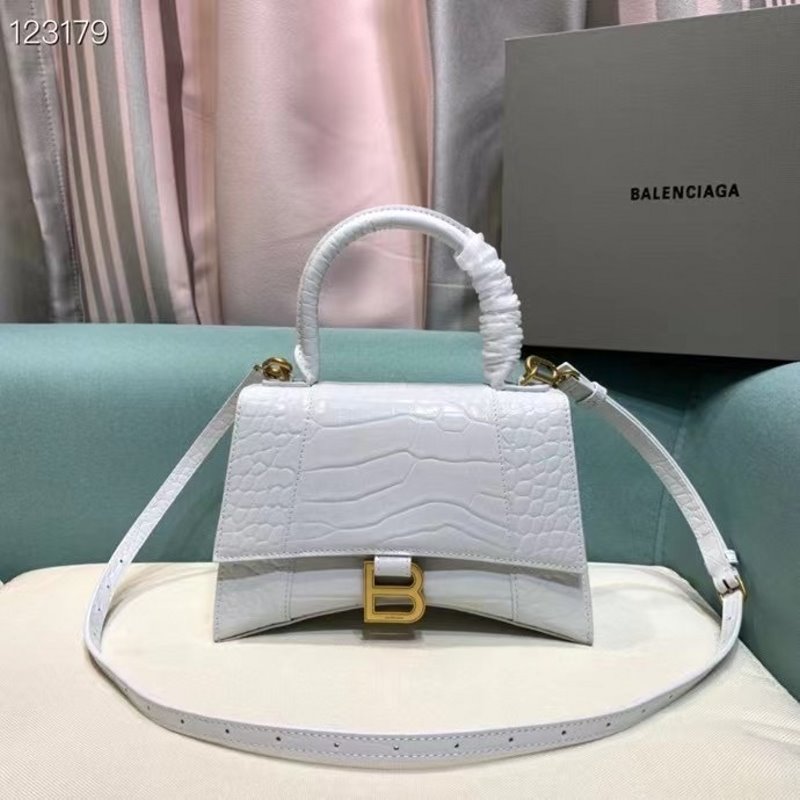 Balenciaga White Hourglass Tote Bag BLCG0204