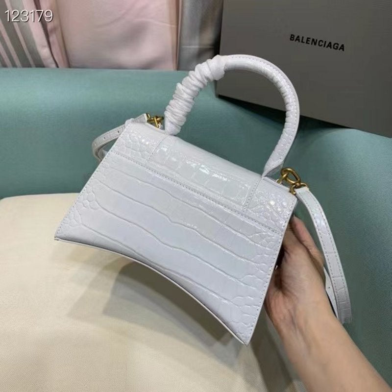 Balenciaga White Hourglass Tote Bag BLCG0204