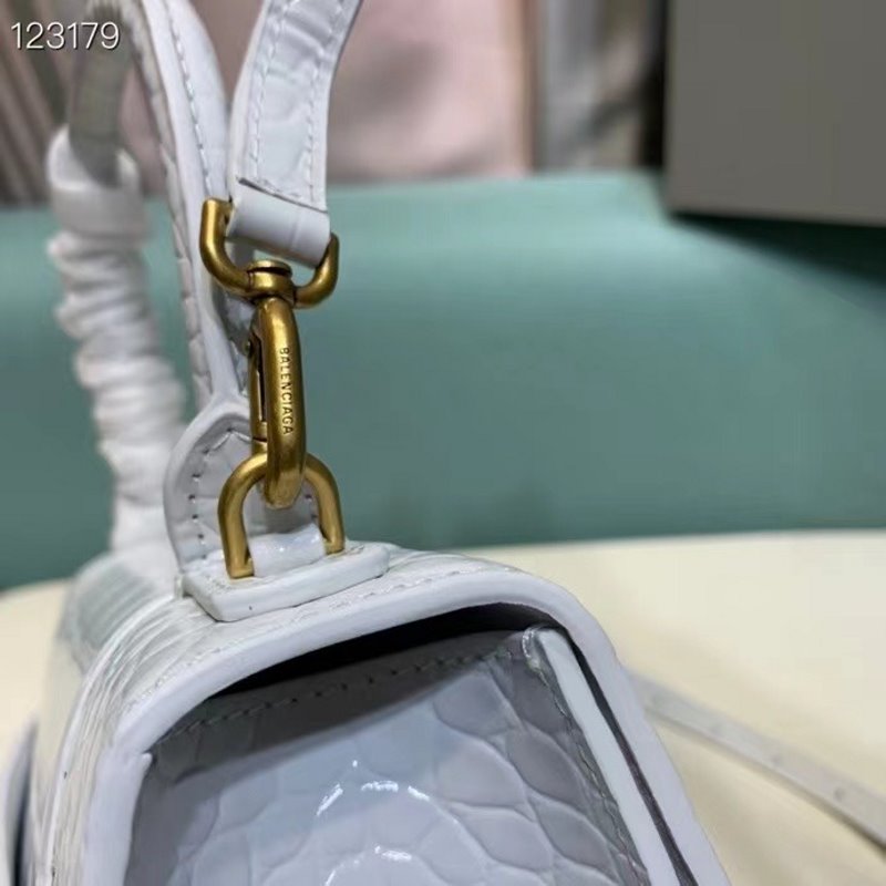 Balenciaga White Hourglass Tote Bag BLCG0204