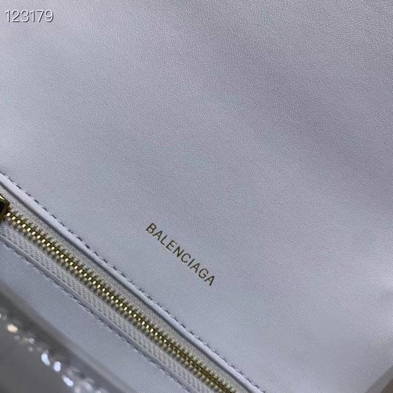 Balenciaga White Hourglass Tote Bag BLCG0204