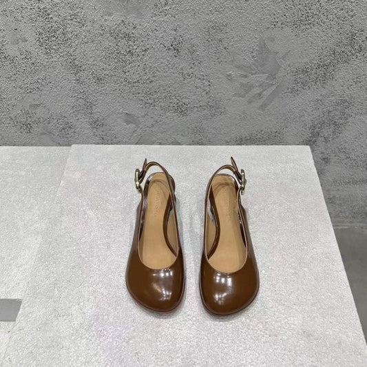 Bottega Veneta Round Head Heeled Sandals SH010022