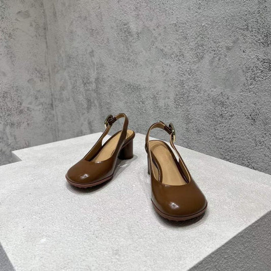 Bottega Veneta Round Head Heeled Sandals SH010022