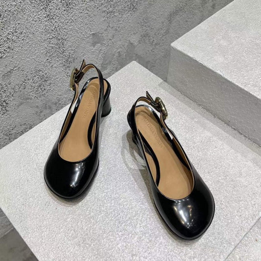 Bottega Veneta Round Head Heeled Sandals SH010024