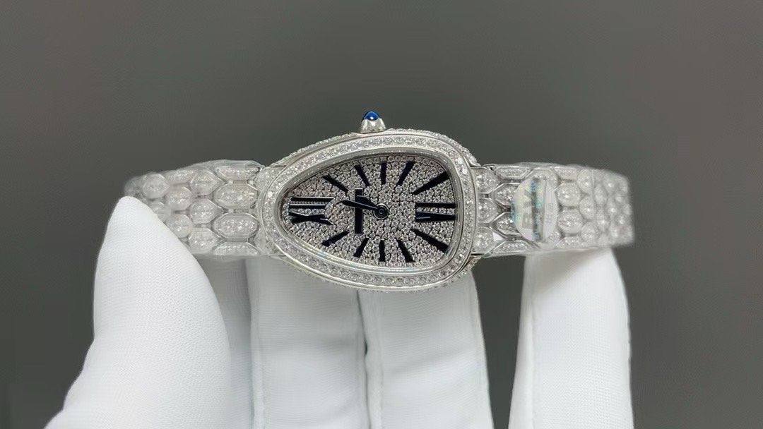 Bvlgari Snake Shadow White Shell Wrist Watch WTJN25023