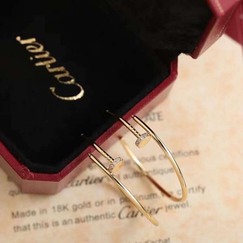 Cartier Juste un Clou Nail Diamond Earrings JWLH0150