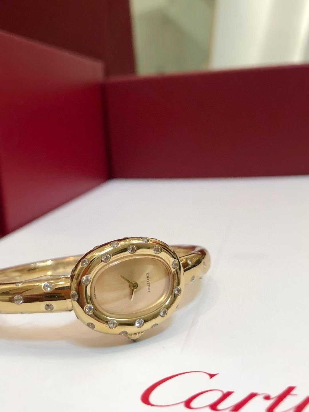 Cartier Moissanite Diamonds Wrist Watch WTJN25100
