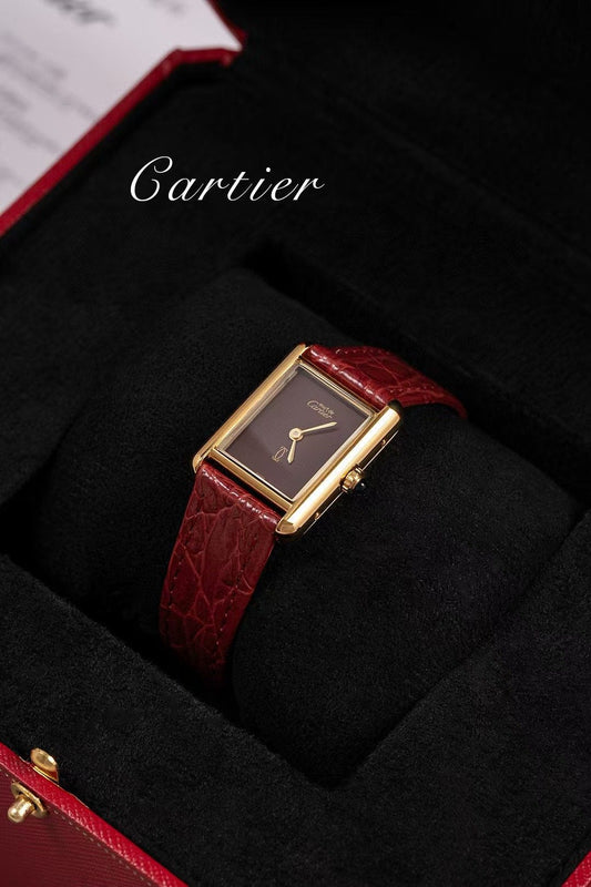 Cartier Retro Tank Wrist Watch WTJN25080