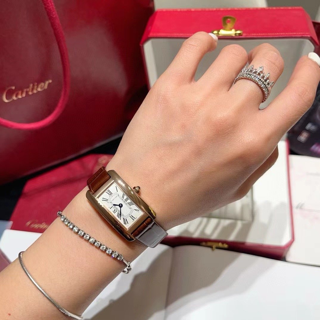 Cartier Tank Americaine De Wrist Watch WTJN25117