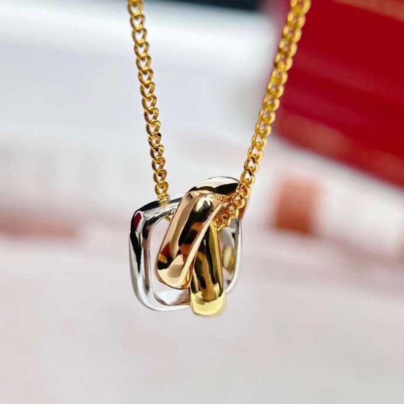 Cartier Three Ring Necklace JWLH0145