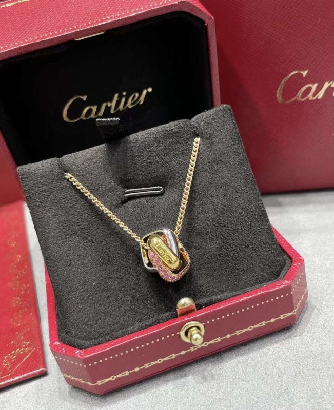 Cartier Three Ring Necklace JWLH0157