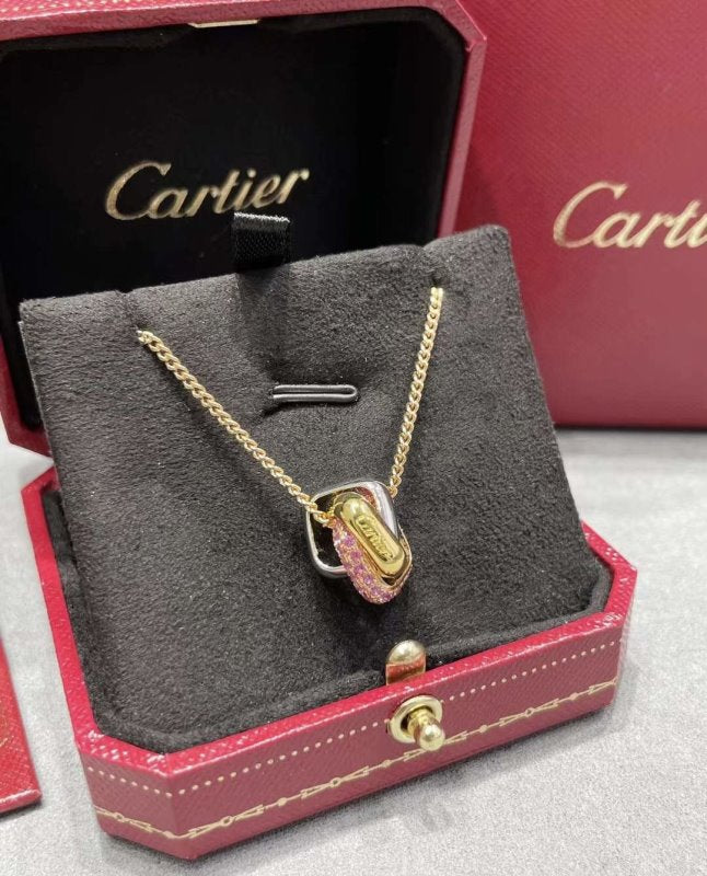 Cartier Three Ring Necklace JWLH0157