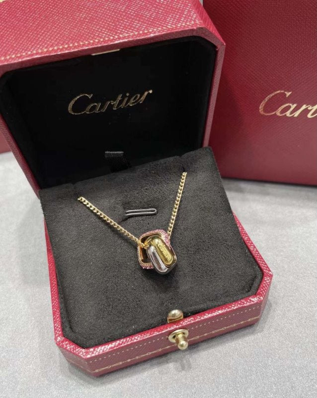 Cartier Three Ring Necklace JWLH0157