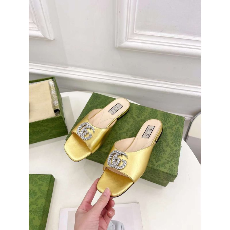 Gucci G Crystal Slippers SH010261