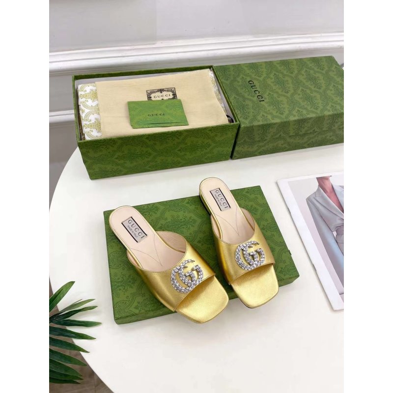 Gucci G Crystal Slippers SH010261