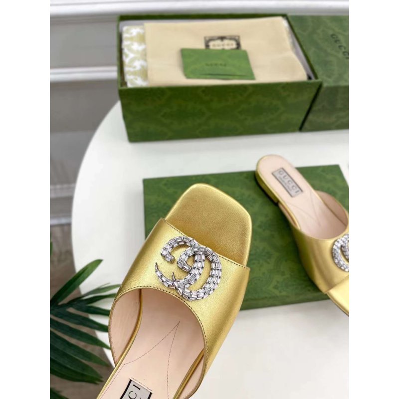 Gucci G Crystal Slippers SH010261