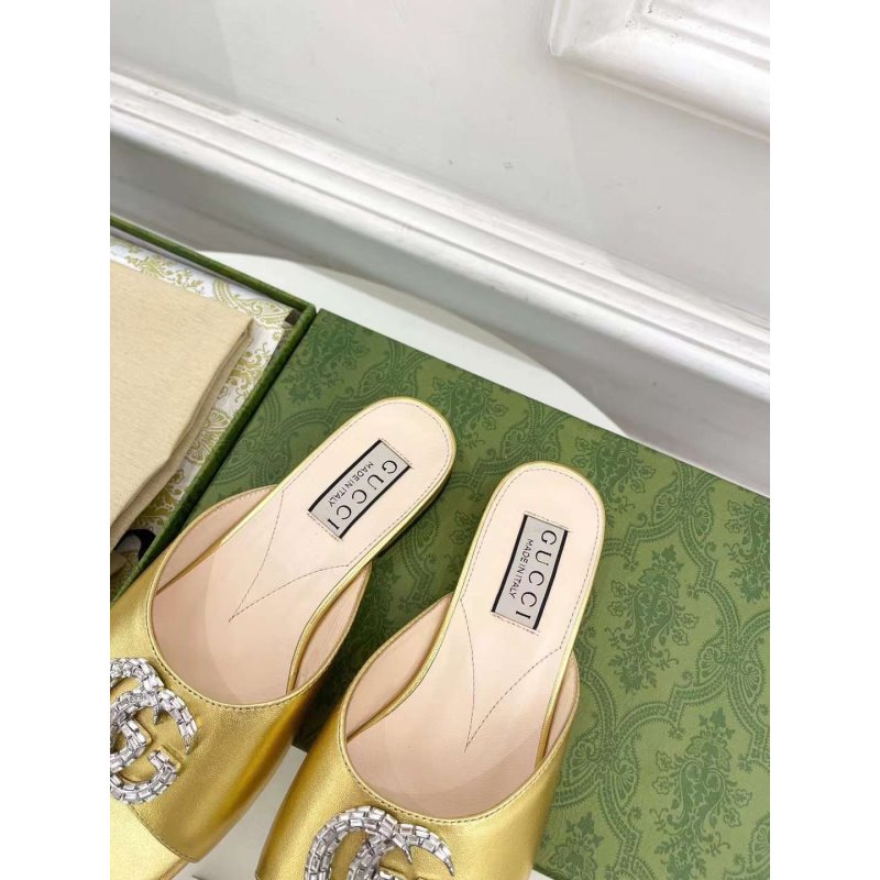 Gucci G Crystal Slippers SH010261