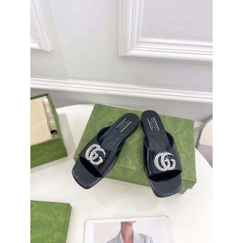 Gucci G Crystal Slippers SH010262