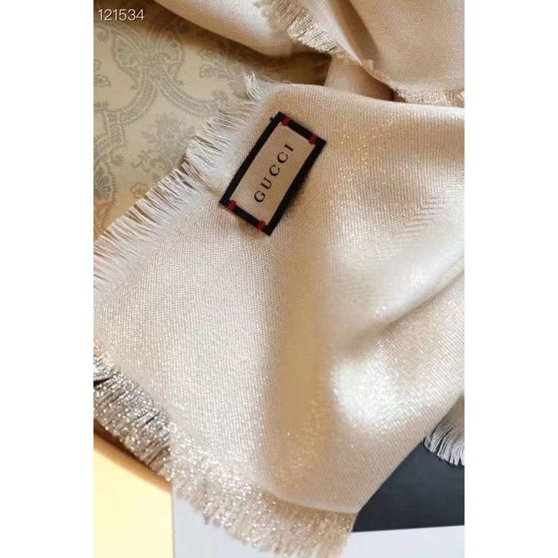 Gucci Muberry Silk and Wool Scarf SS001059