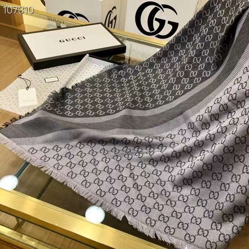 Gucci Wool and Silk Square Scarf SS001065