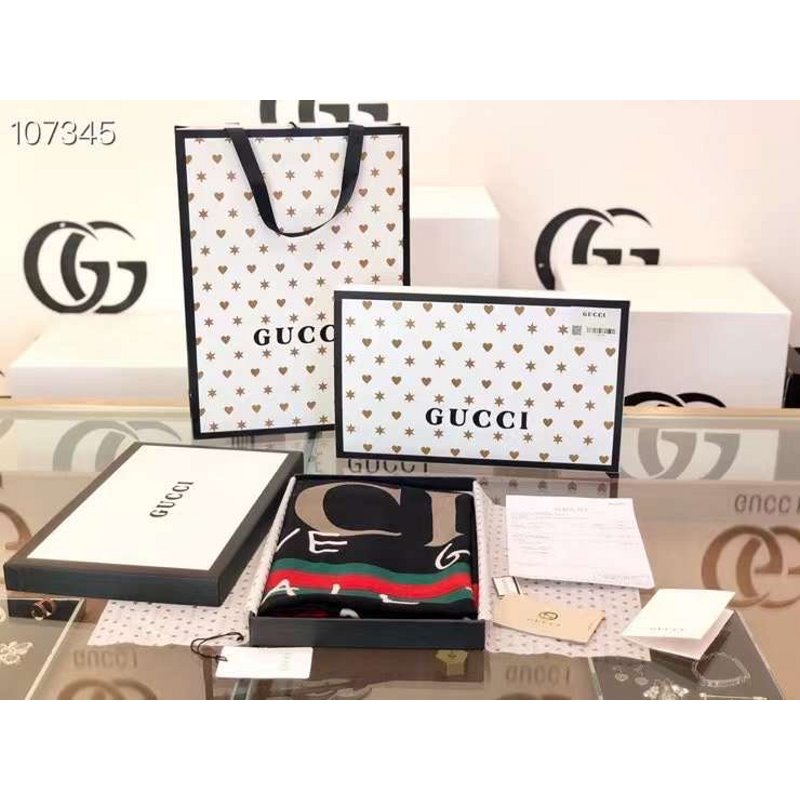 Gucci Wool and Silk Square Scarf SS001072