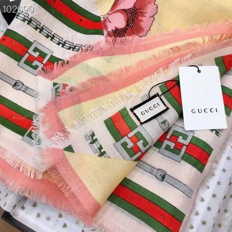 Gucci Wool and Silk Square Scarf SS001074