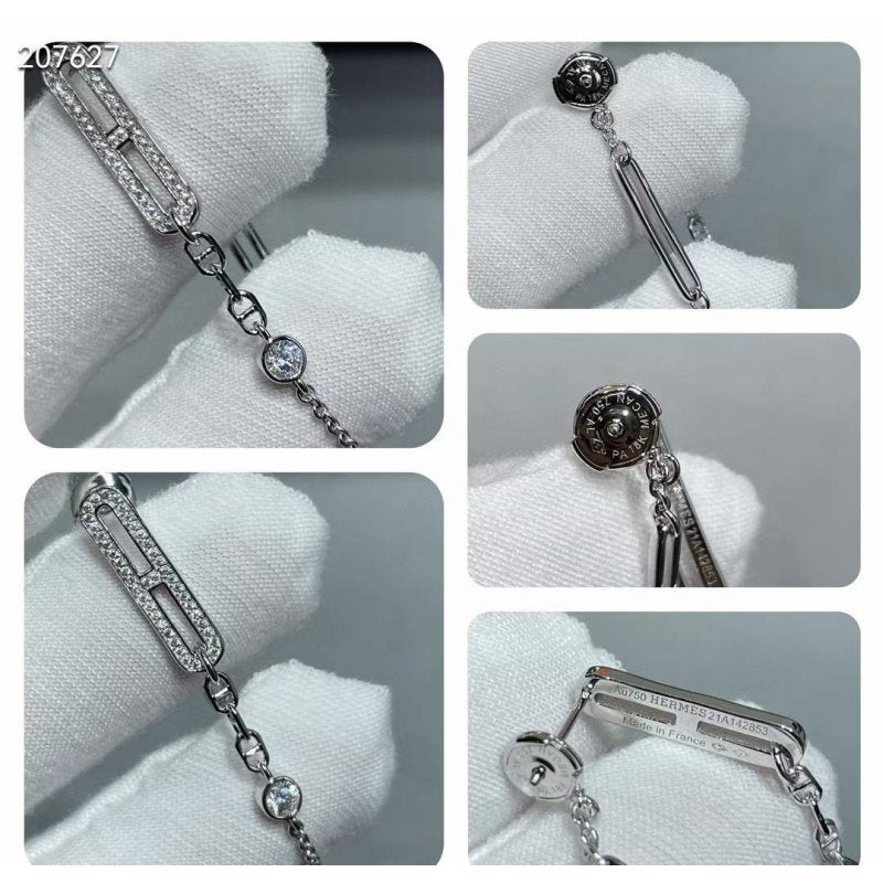 Hermes  Farandole Pig Nose Chain Stud Earrings JWLH0026