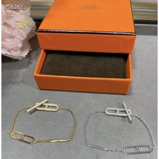 Hermes  Farandole Pig Nose Diamond Bracelet JWLH0028