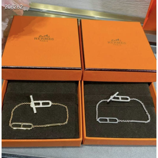 Hermes  Farandole Pig Nose Diamond Bracelet JWLH0028