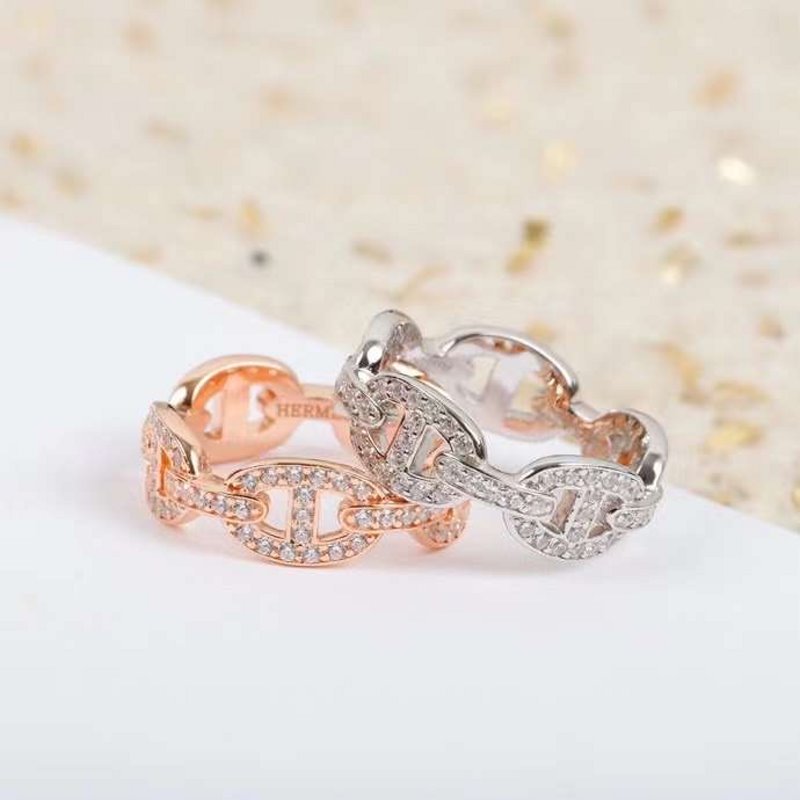Hermes  Farandole Pig Nose Diamond Ring JWLH0014
