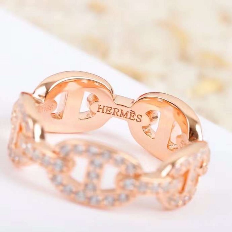 Hermes  Farandole Pig Nose Diamond Ring JWLH0014