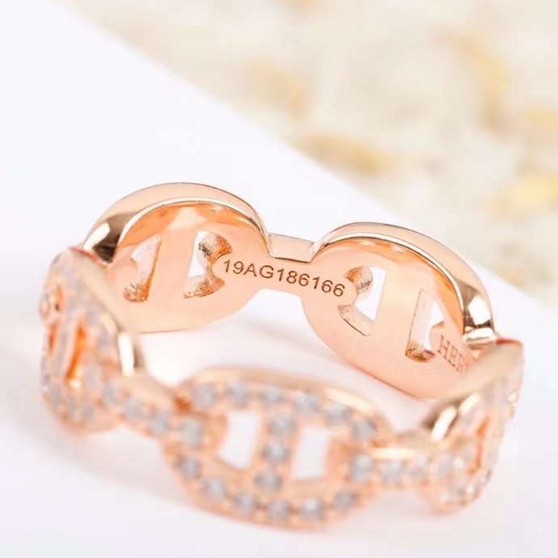 Hermes  Farandole Pig Nose Diamond Ring JWLH0014