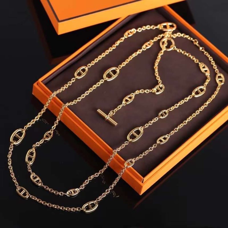 Farandole Pig Nose Long Necklace JWLH0033