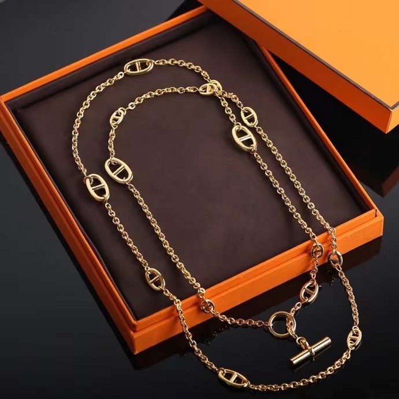 Farandole Pig Nose Long Necklace JWLH0034