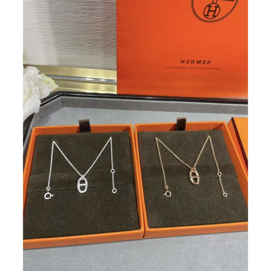 Hermes  Farandole Pig Nose Necklace JWLH0052