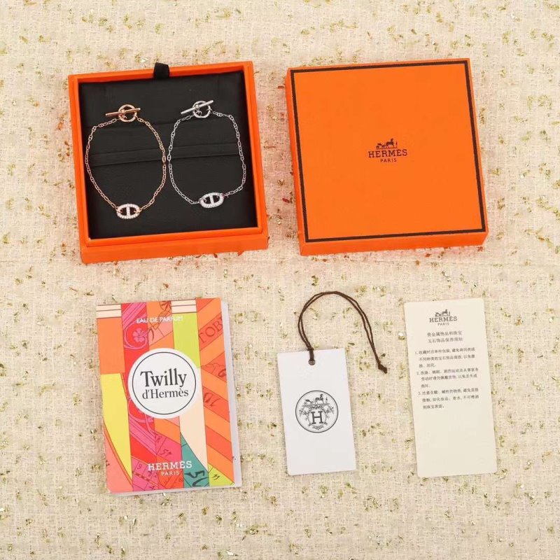 Hermes Pig nose Diamond Bracelet JWLH0104