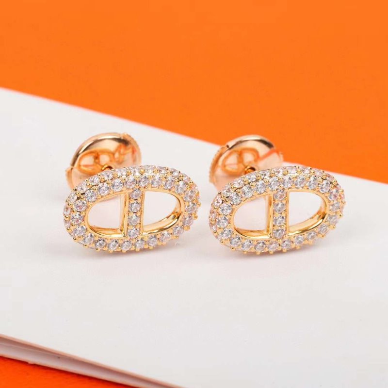 Hermes Pig nose Diamond Earrings JWLH0119