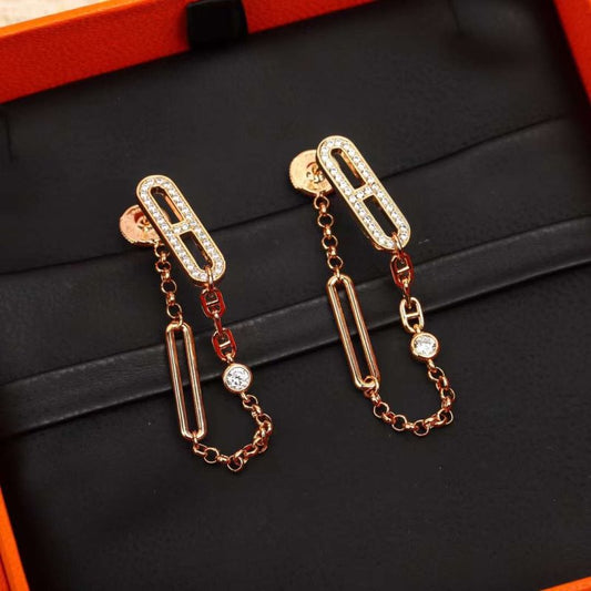 Hermes Pig nose Diamond Earrings JWLH0121