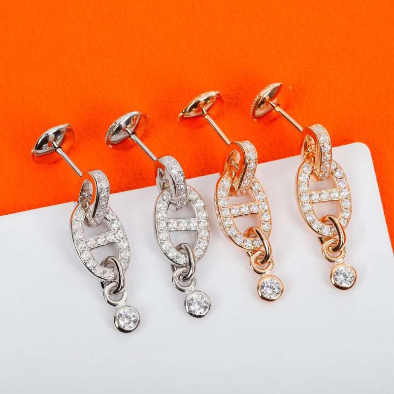 Hermes Pig nose Diamond Earrings JWLH0133