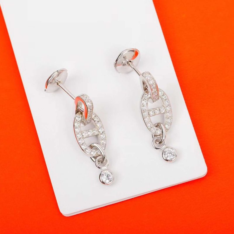 Hermes Pig nose Diamond Earrings JWLH0133
