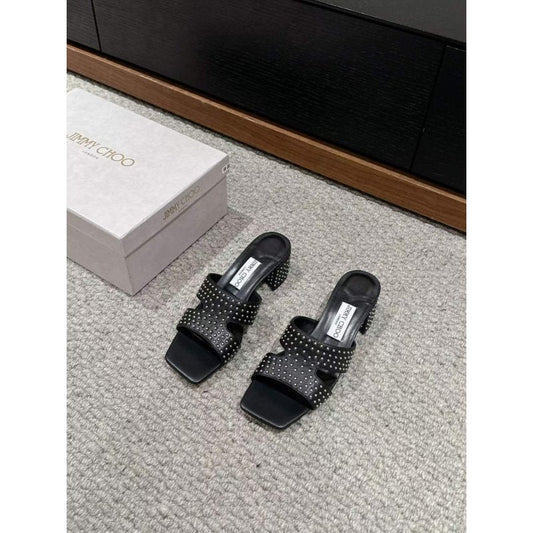 Jimmy Choo Square Head Slippers  SH011115