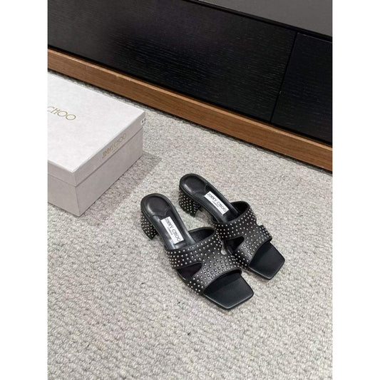 Jimmy Choo Square Head Slippers  SH011115