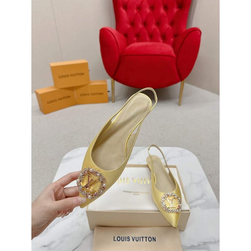 Louis Viutton Pointed Round Buckle Sandals SH010394