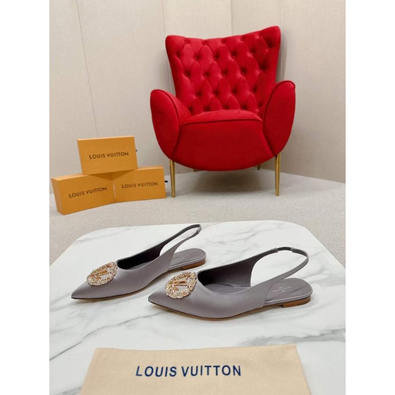 Louis Viutton Pointed Round Buckle Sandals SH010396