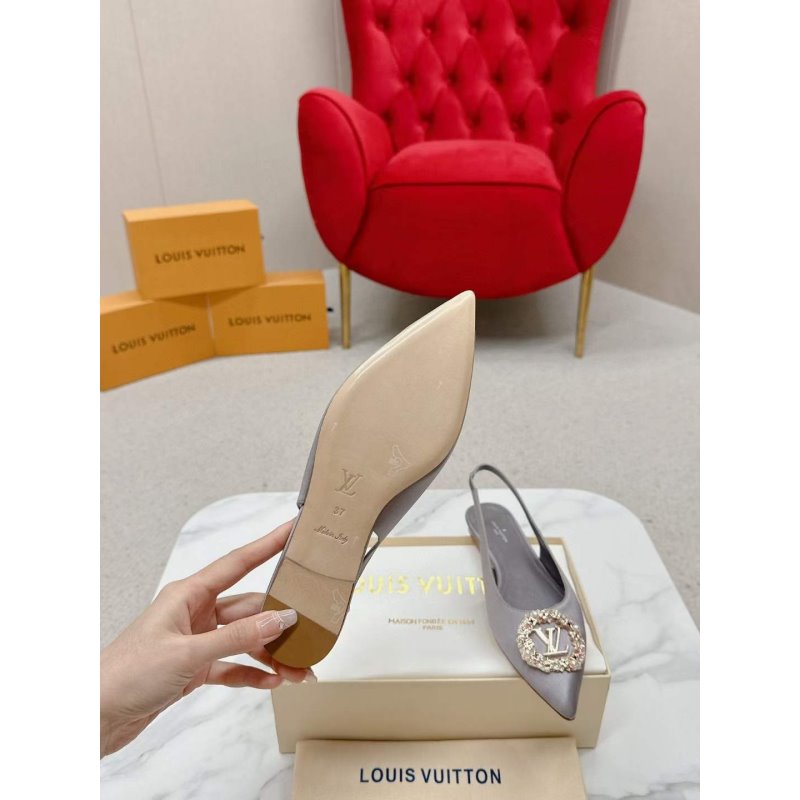 Louis Viutton Pointed Round Buckle Sandals SH010396